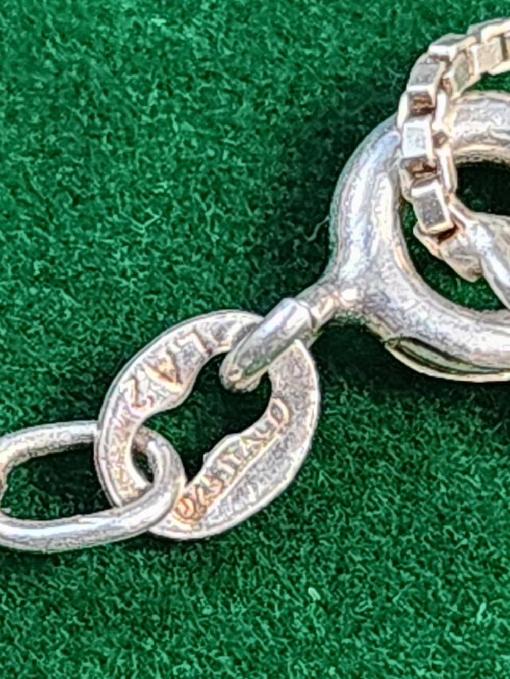 Vintage 80s Sterling Silver White Bead Pendant Lariat  Necklace - Picture 9 of 9